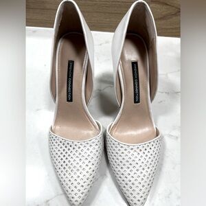 French Connection white pointy toed heels, size US9 / EU40